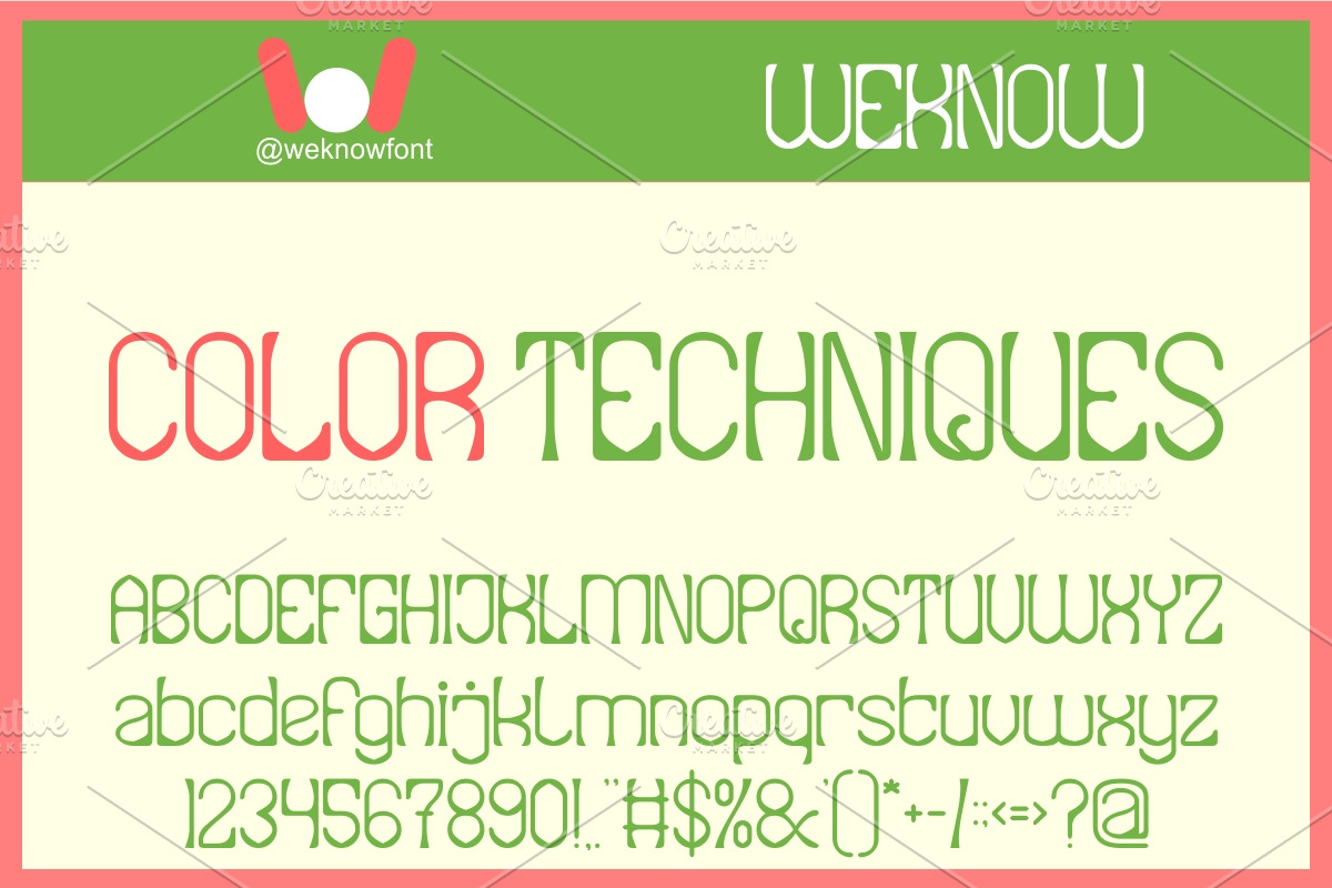 COLOR TECHNIQUES FONT, a Sans Serif Font by weknow (Photo 1 of 7)