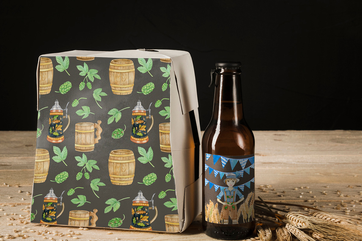 Watercolor Oktoberfest festival set, a Food Illustration by svetodesign (Photo 9 of 10)