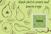 Juicy pears set clipart, a Food Illustration by Mrs.Swan_Design (Thumbnail 2 of 7)