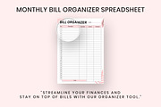 Monthly Bill Organizer Template, a Print Template by Snapybiz (Thumbnail 3 of 10)