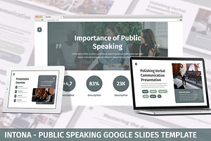 Intona Public Speaking Google Slides, a Presentation Template by SlideFactory