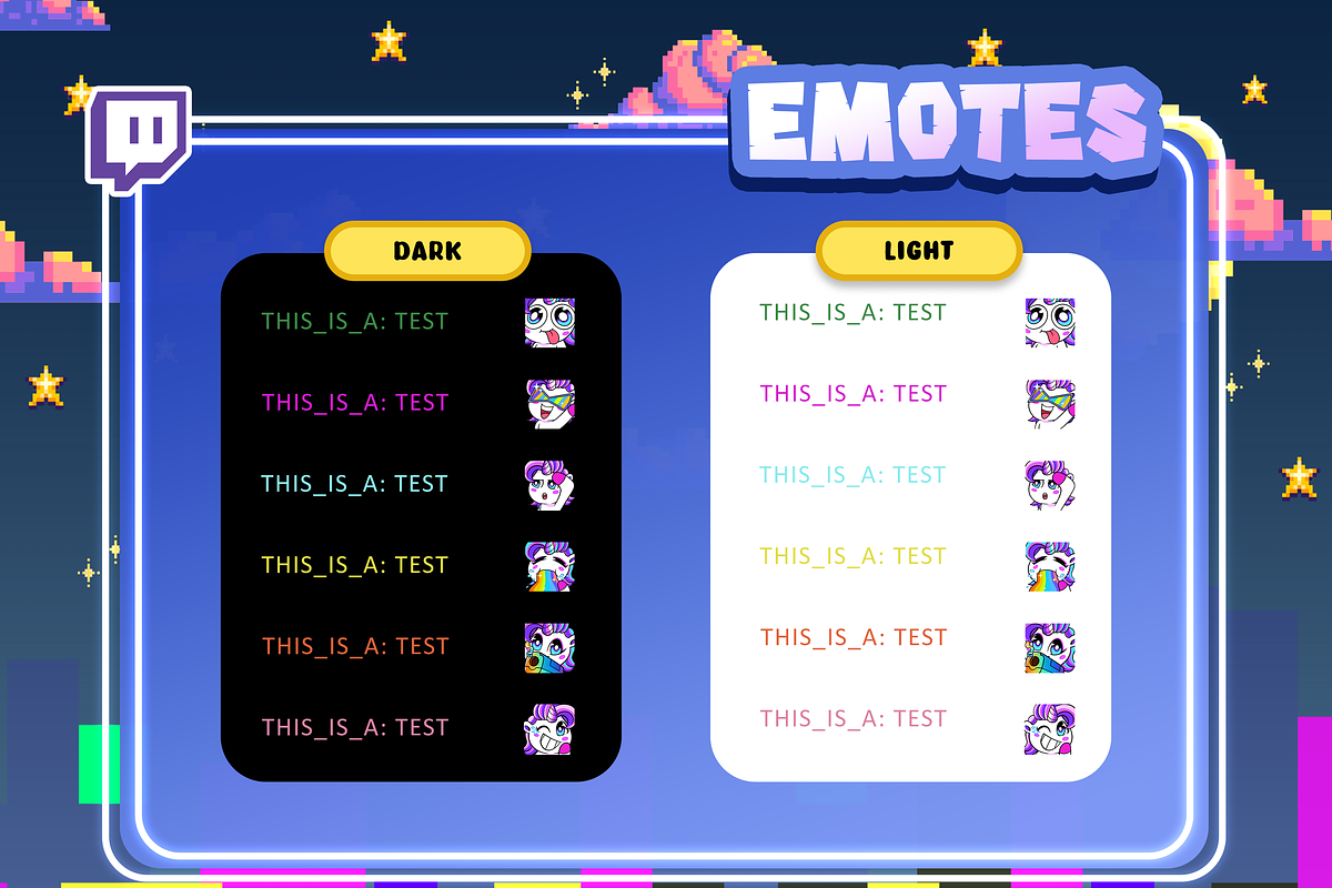 Unicorn Twitch Emotes, an Emoji Icon by Pixel Picasso Studio (Photo 3 of 5)