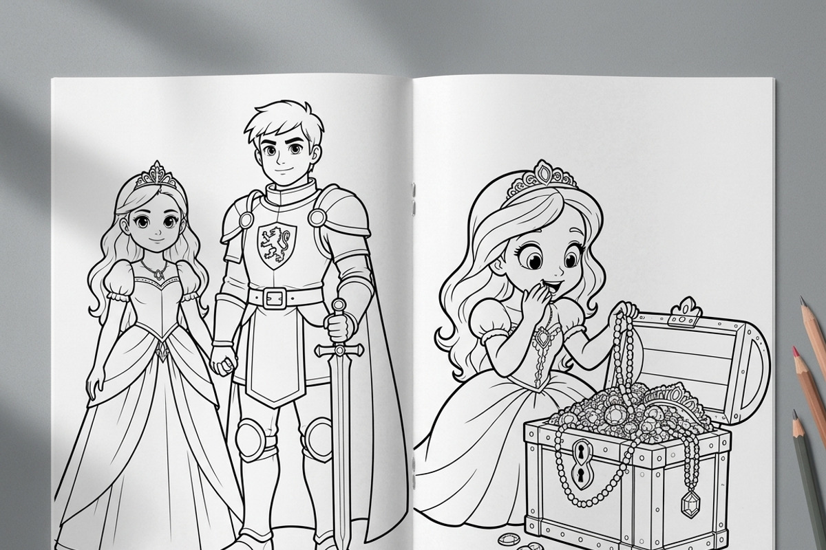 Magical Princess Coloring Book Vol45, a Person Illustration by ikarifq shop (Photo 6 of 7)