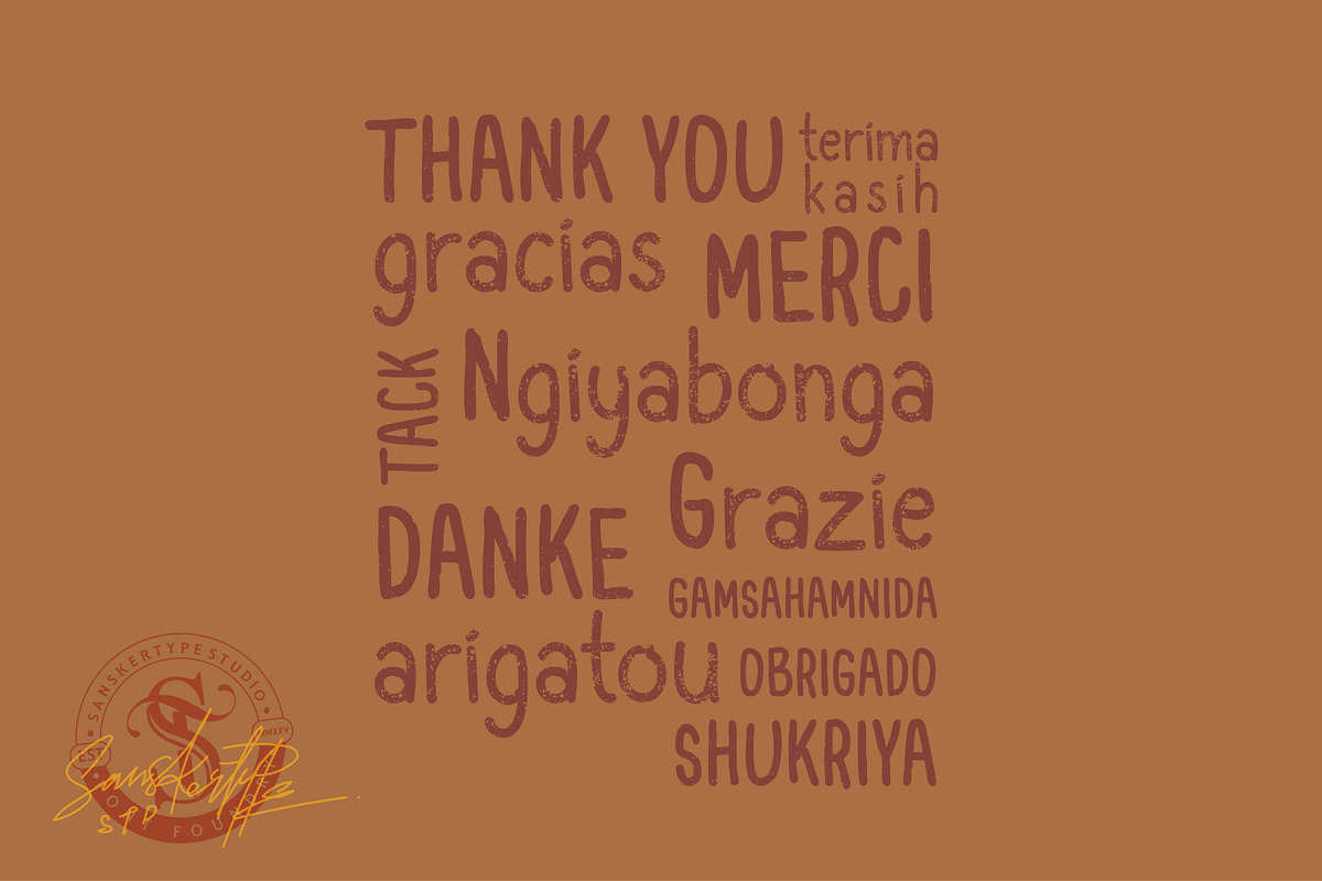 Kumola - Playful Rustic Typeface, a Font by Sanskertype Studio (Photo 7 of 7)