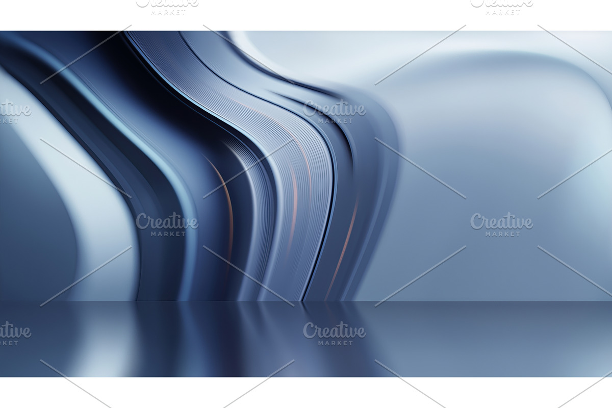 Modern Abstract Design With Curved, an Illustration by BazziBa♥