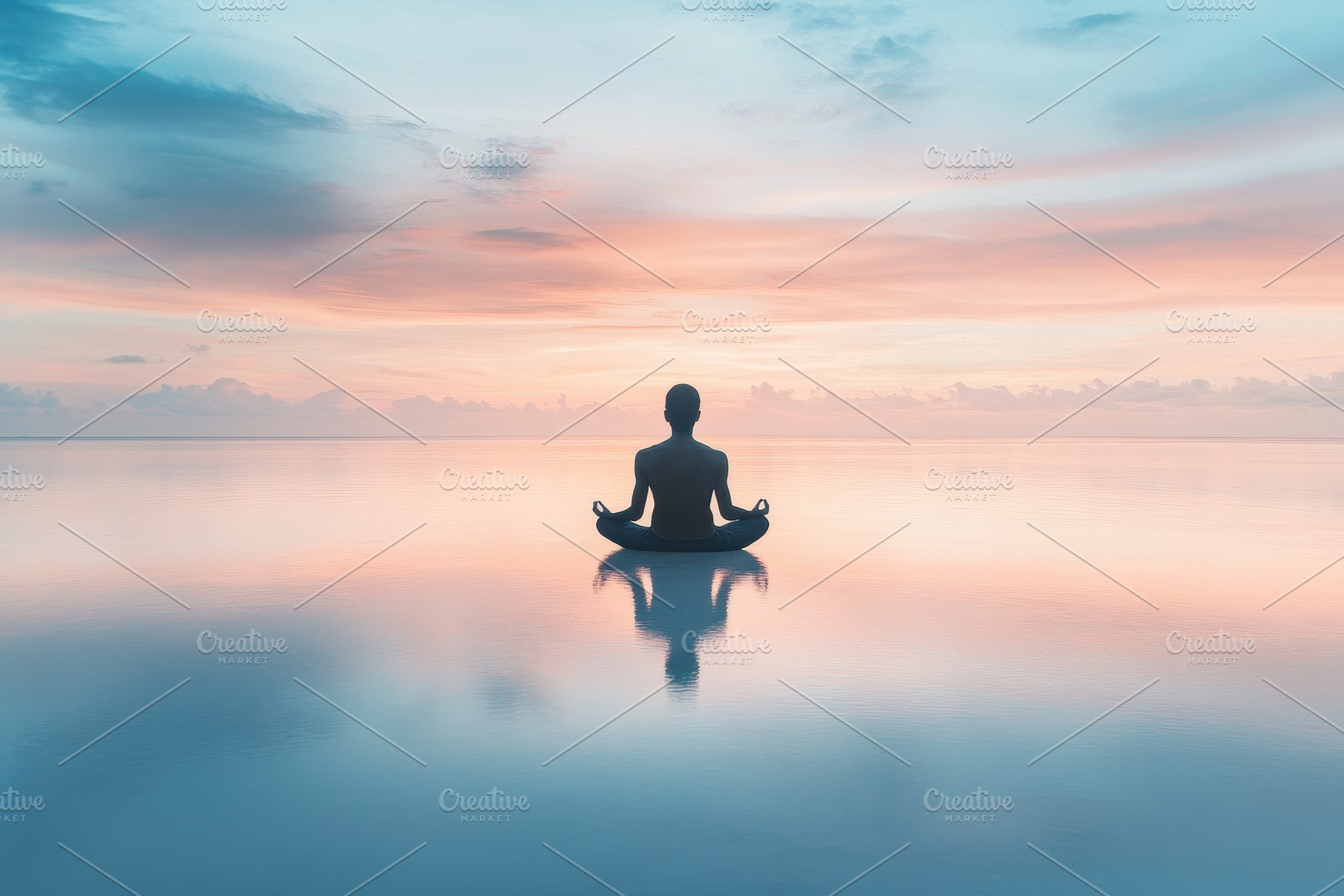 Peaceful meditation at dawn, a Photo by Pavel_design