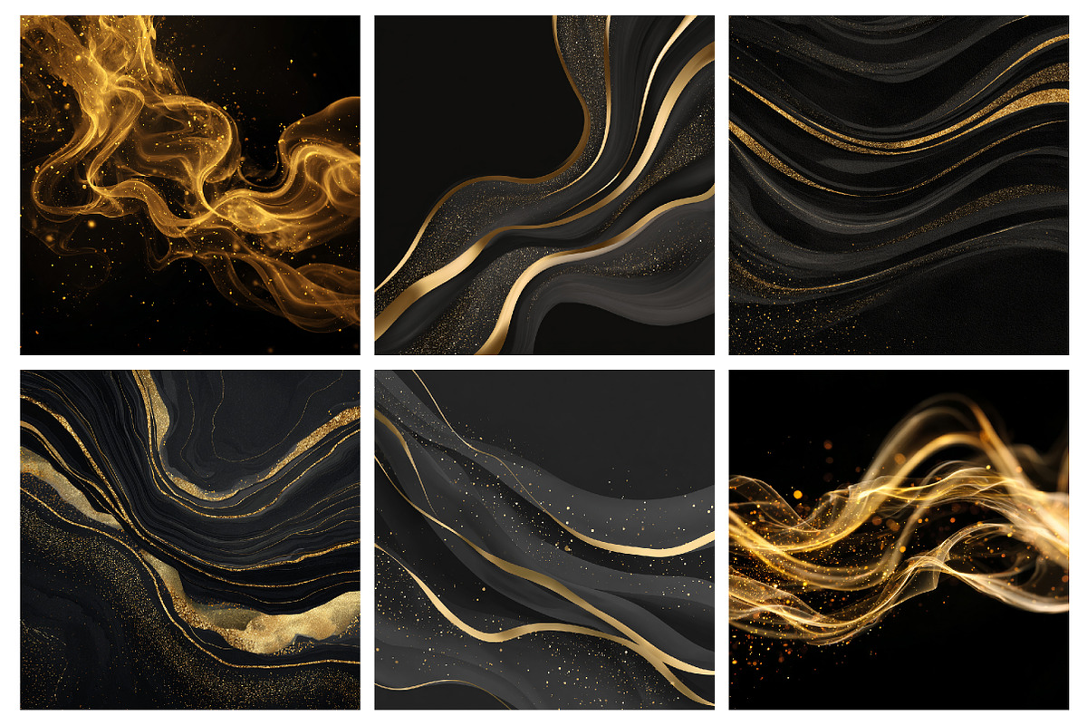 Black And Gold Abstract Background, an Illustration by RobertsArt (Photo 5 of 5)