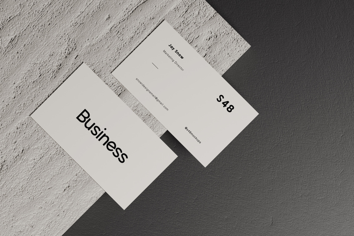 5 White Business Card Mockup Pack, a Print Template by S48 Mockups (Photo 5 of 5)