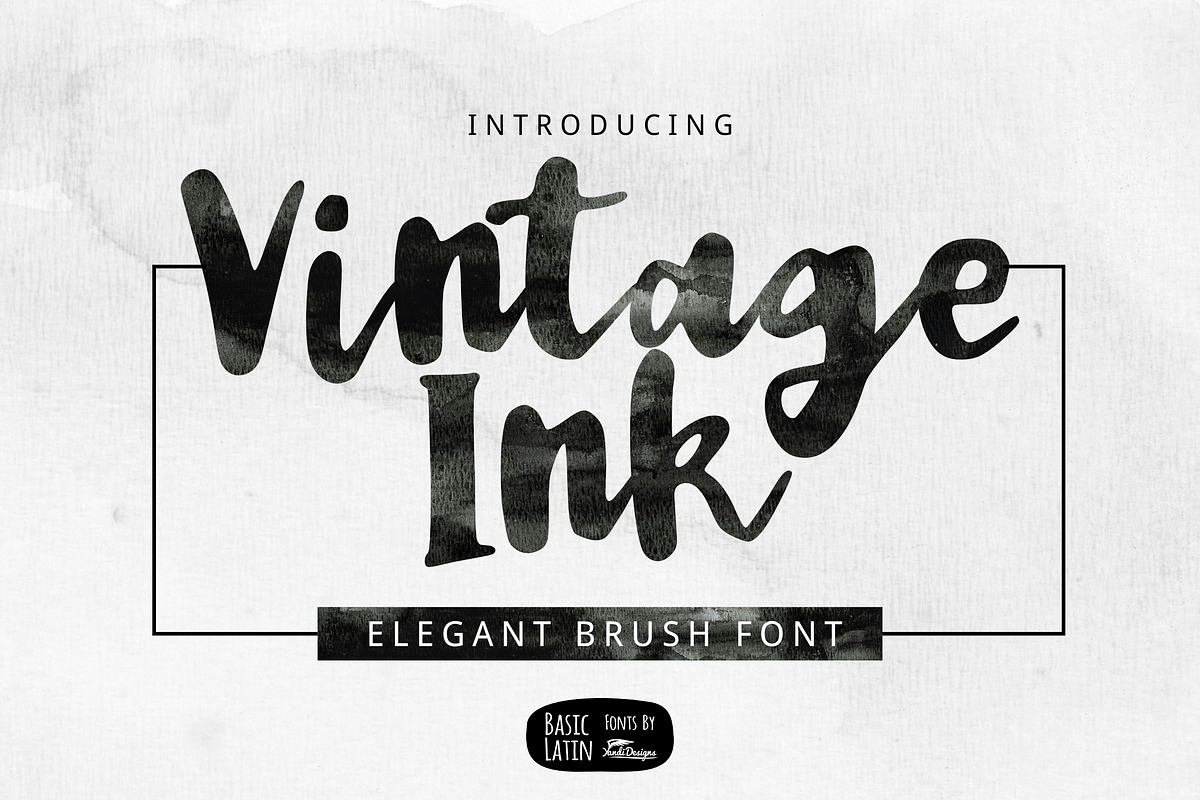 Vintage Ink Brush Font