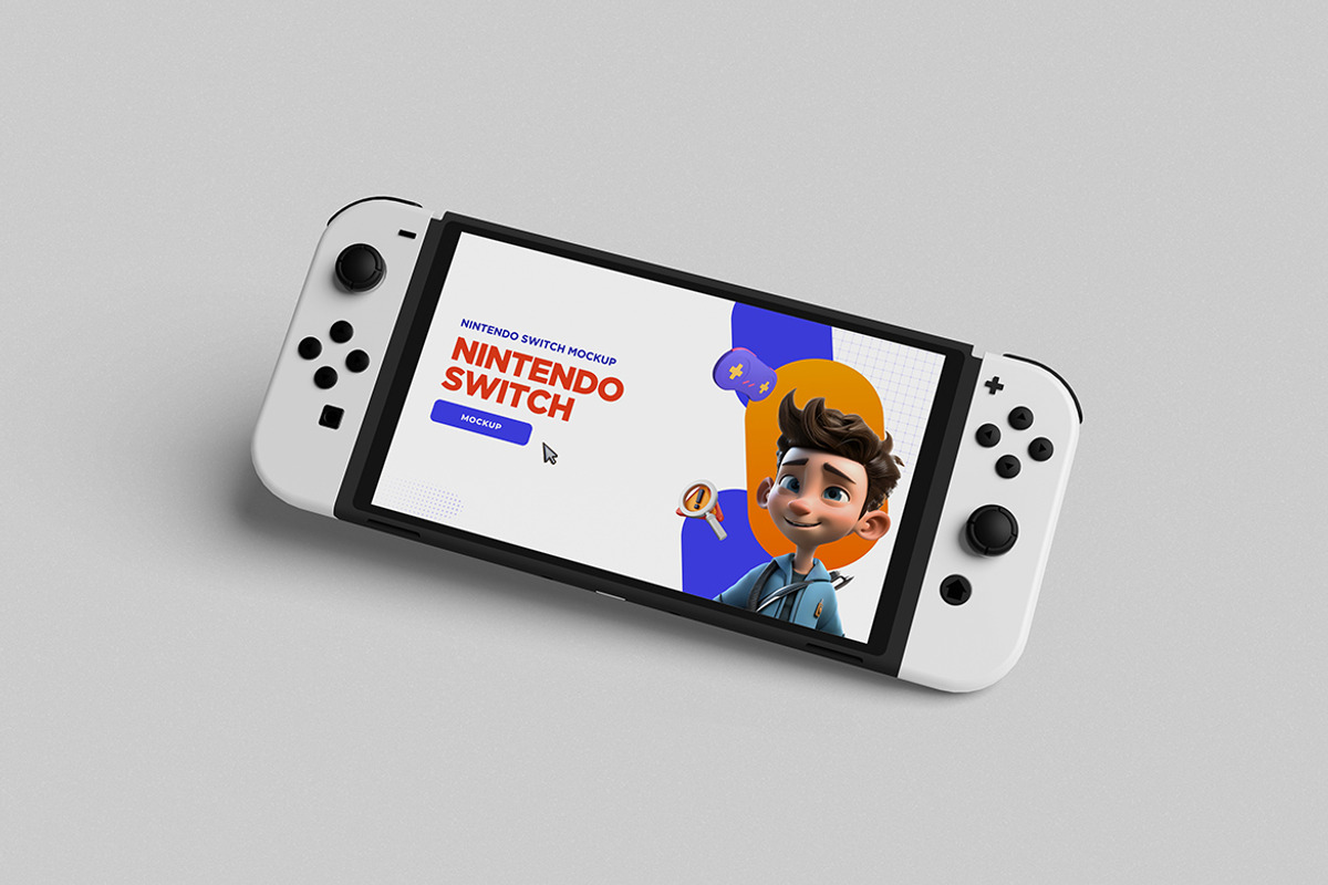 Nintendo Switch Mockup, a Product Mockup by swsi-studio (Photo 4 of 5)