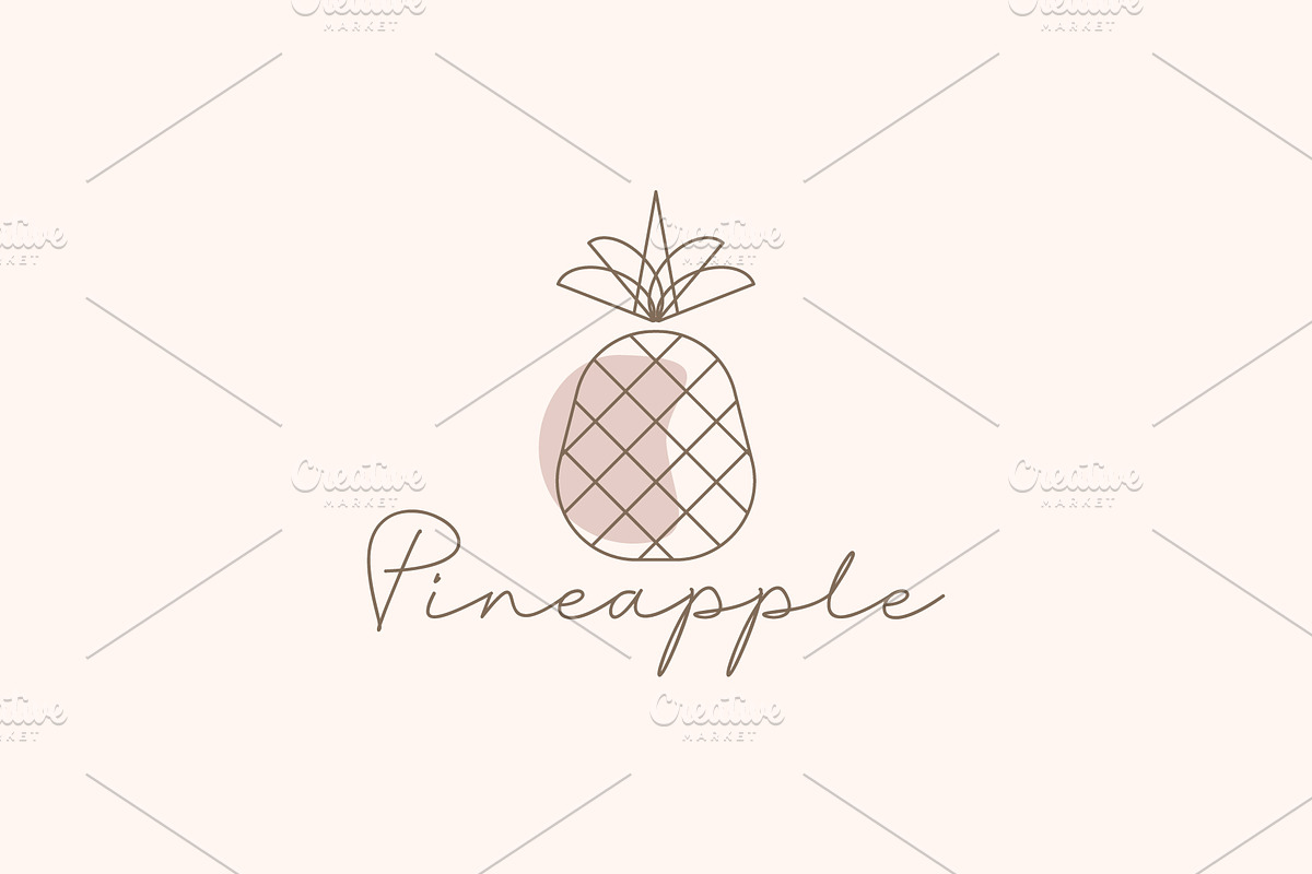 Pineapple logo illustration, a Branding & Logo Template by Dyn Studio