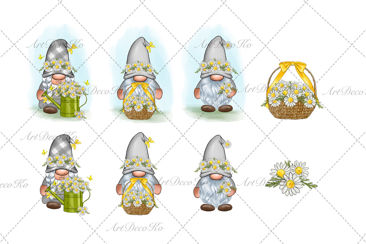 Grey Gnomes png, Daisy gnome, chamom, a Person Illustration by DekoArt (Photo 2 of 3)