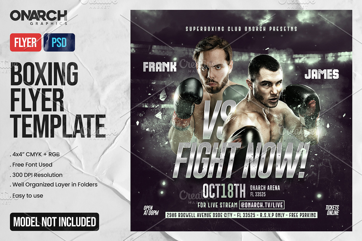 5 Boxing Flyer Template, a Flyer Template by OnurDemircan