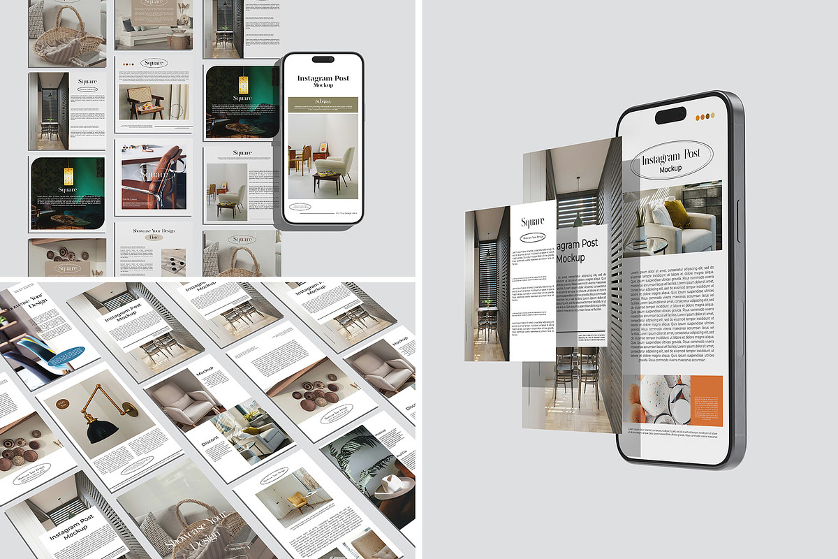 Instagram post mockup, an iPhone Mockup by Graphicbars (Photo 7 of 17)