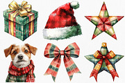 Watercolor Red Green Plaid Christmas, an Illustration by Canvas Craft (Thumbnail 3 of 7)