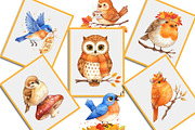 Positive Whimsical Fall Birds Bundle, an Illustration by Creative Art (Thumbnail 9 of 9)
