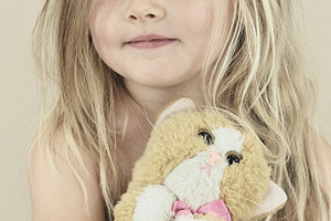 Girl with Kitten TWO