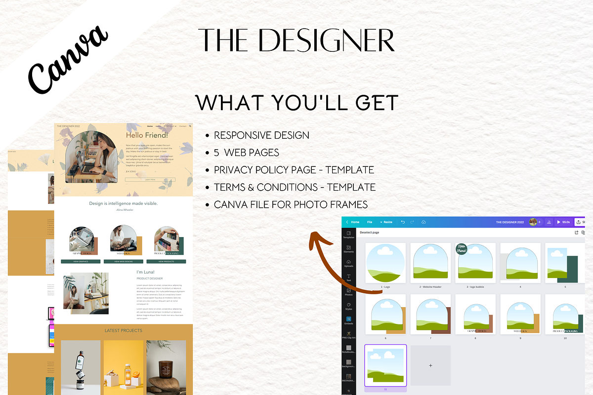 Google Site Theme | The Designer, a HTML Template by She Designs Things (Photo 6 of 10)