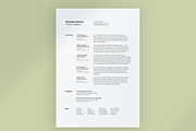 Baseline Resume Template, a Resume Template by Cassandra Cappello (Thumbnail 1 of 2)