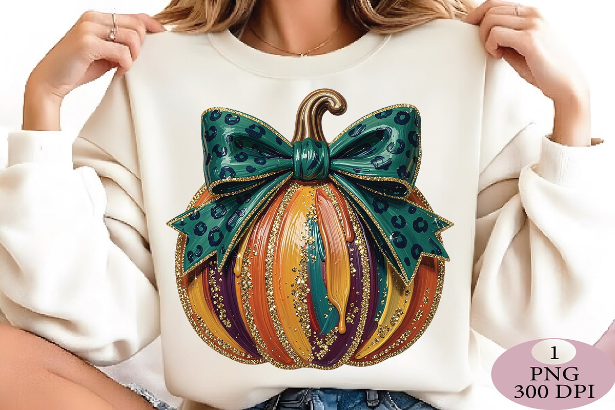 Glitter Fall Pumpkin PNG, an Illustration by Daily.Designs (Photo 3 of 5)