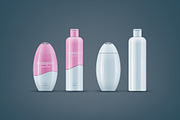 Shampoo bottles mock-up set, a Cups & Container Mockup by Vectorminator (Thumbnail 1 of 2)