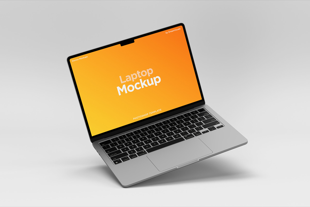 5 Macbook Air M2 Mockups, a Mac Mockup by DreamVisuals (Photo 2 of 5)