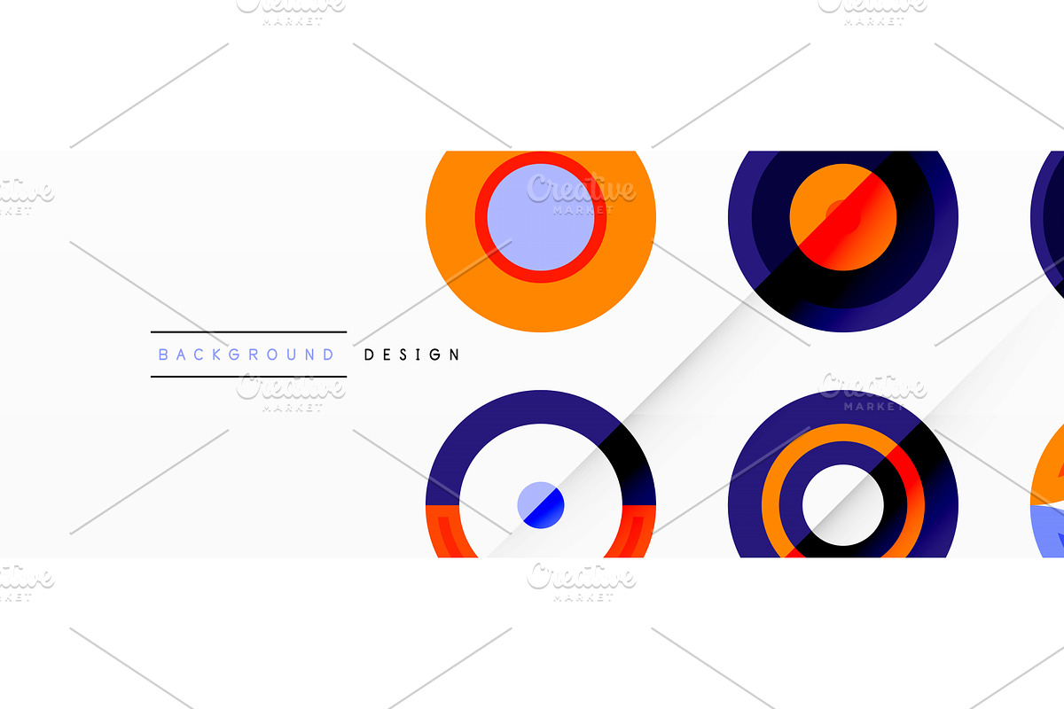 Colorful circles in a grid, an Illustration by antishock
