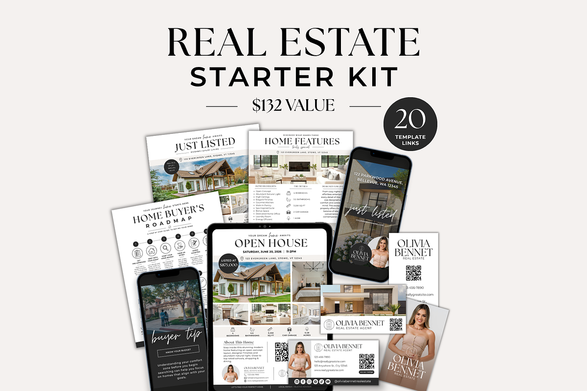 Real Estate Starter Kit Templates, a Marketing Template by BrandhavenStudio (Photo 1 of 14)
