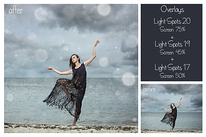 20 Light Spots Overlays