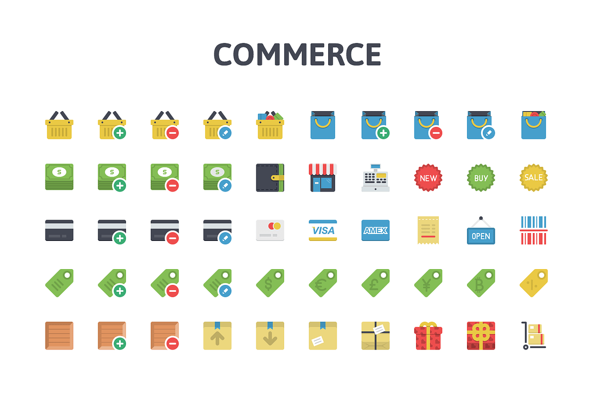 Ecommerce Flat Icons preview 2