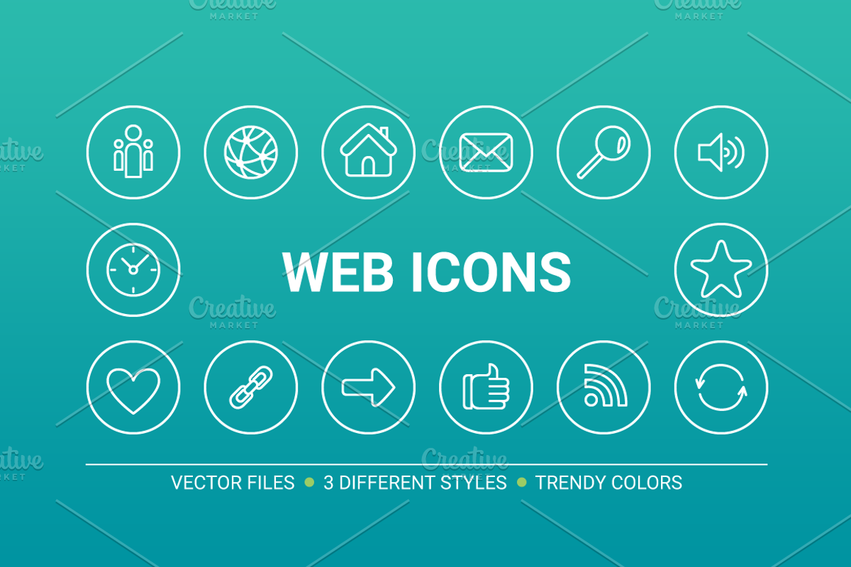 Circle web icons