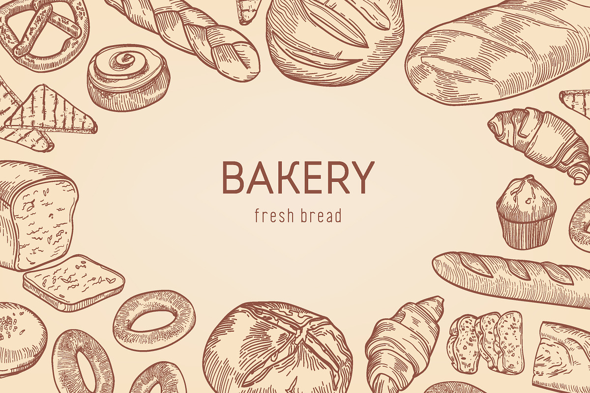 Bakery, hand drawn bundle, a Food Illustration by Good Studio (Photo 9 of 20)