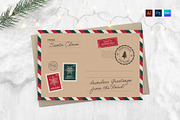 Christmas Vintage Travel Postcard, a Card Template by BrandPacks (Thumbnail 2 of 4)