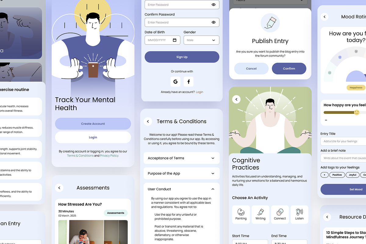 Mental Health & Fitness - UI Kit preview 6