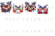 40 PNG Patriotic Butterfly Clipart, a Decorative Illustration by Pati Charm Studio (Thumbnail 3 of 8)