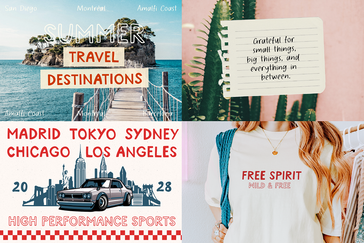 Retro Vibes Font Bundle Handwritten, a Script Font by Kaya Fonts (Photo 12 of 22)