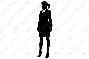 Business People Woman Silhouette, a Person Illustration by Christos Georghiou