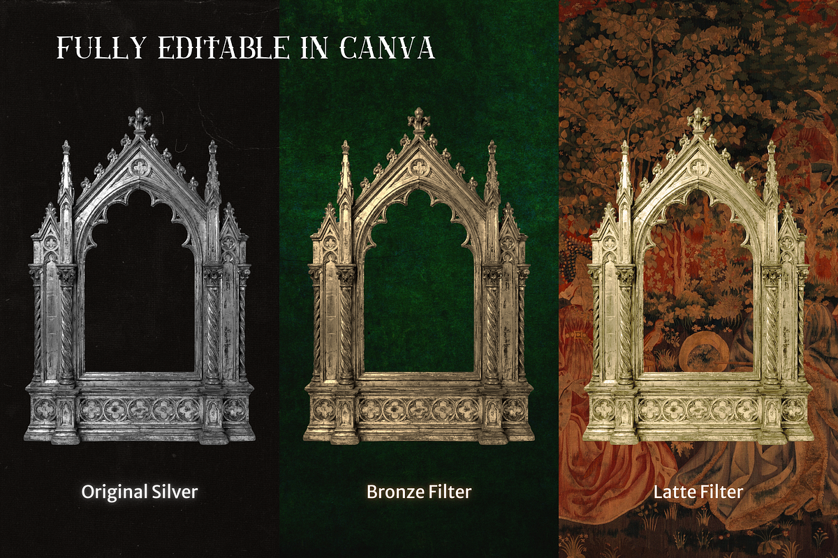Gothic Medieval Frames, an Object Graphic by The Flossy Finch (Photo 15 of 21)