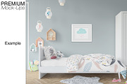 Nursery Bedding, Frame & Wall Mockup, a Household Mockup by mock-ups (Thumbnail 8 of 23)