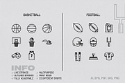 Linear Sports Icons, an Icon by The Fake PNG (Thumbnail 2 of 11)
