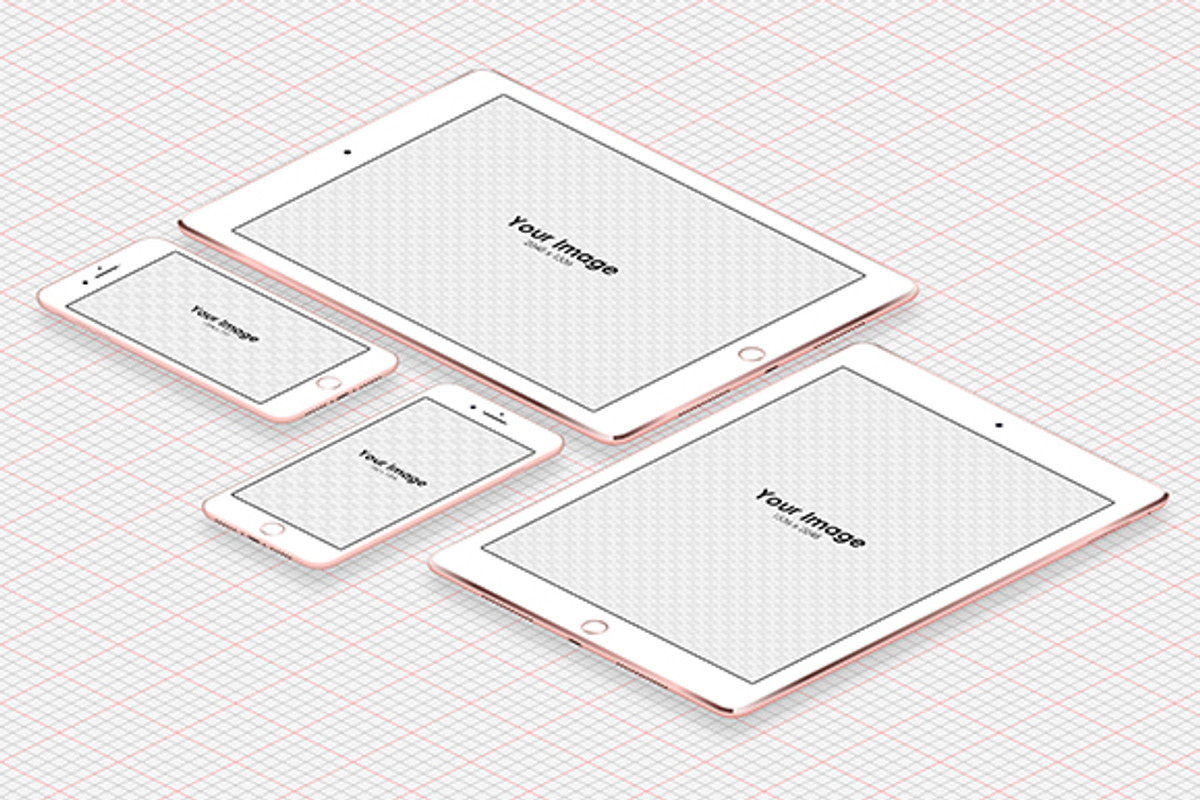 Responsive Screen Isometric Mockups, an iPhone Mockup by tamiq (Photo 2 of 8)