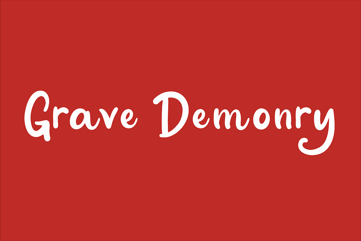 Halloween Font - Grave Demonry, a Script Font by Design House (Photo 1 of 3)