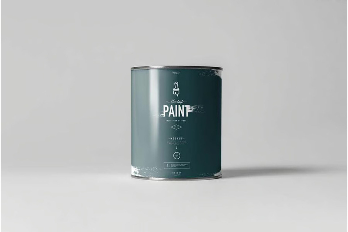 Can of Paint Mock-up, a Product Mockup by zippypixelstudio (Photo 8 of 11)