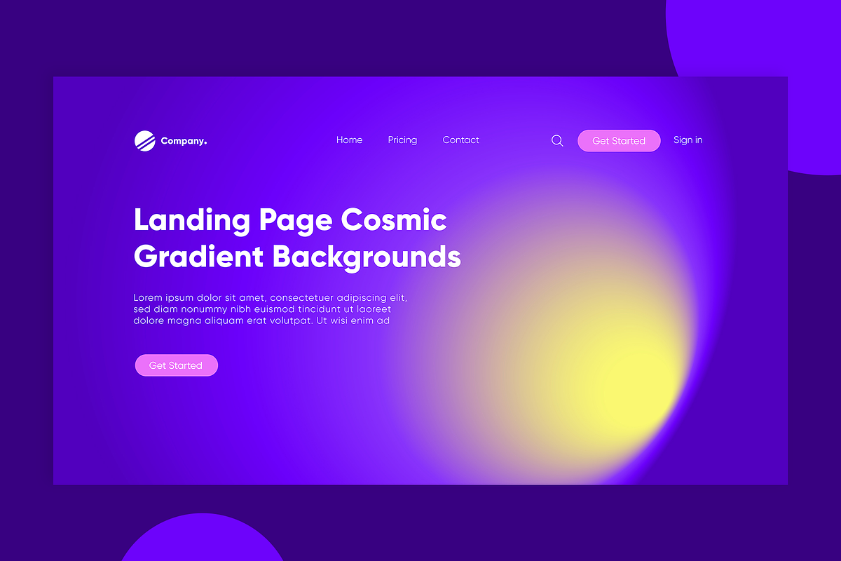 20 Futuristic Vector Web Designs, a Landing Page Template by QASO (Photo 6 of 11)