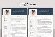 Resume Template with Photo Blue CV, a Resume Template by Klamp Studio (Thumbnail 3 of 8)