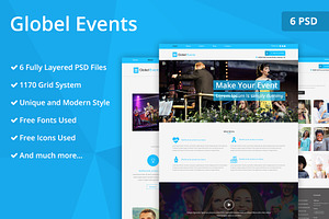 Globel Events PSD Website Template
