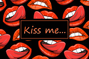 Vector set with sexy lips, a Graphic by lycka (Thumbnail 1 of 5)