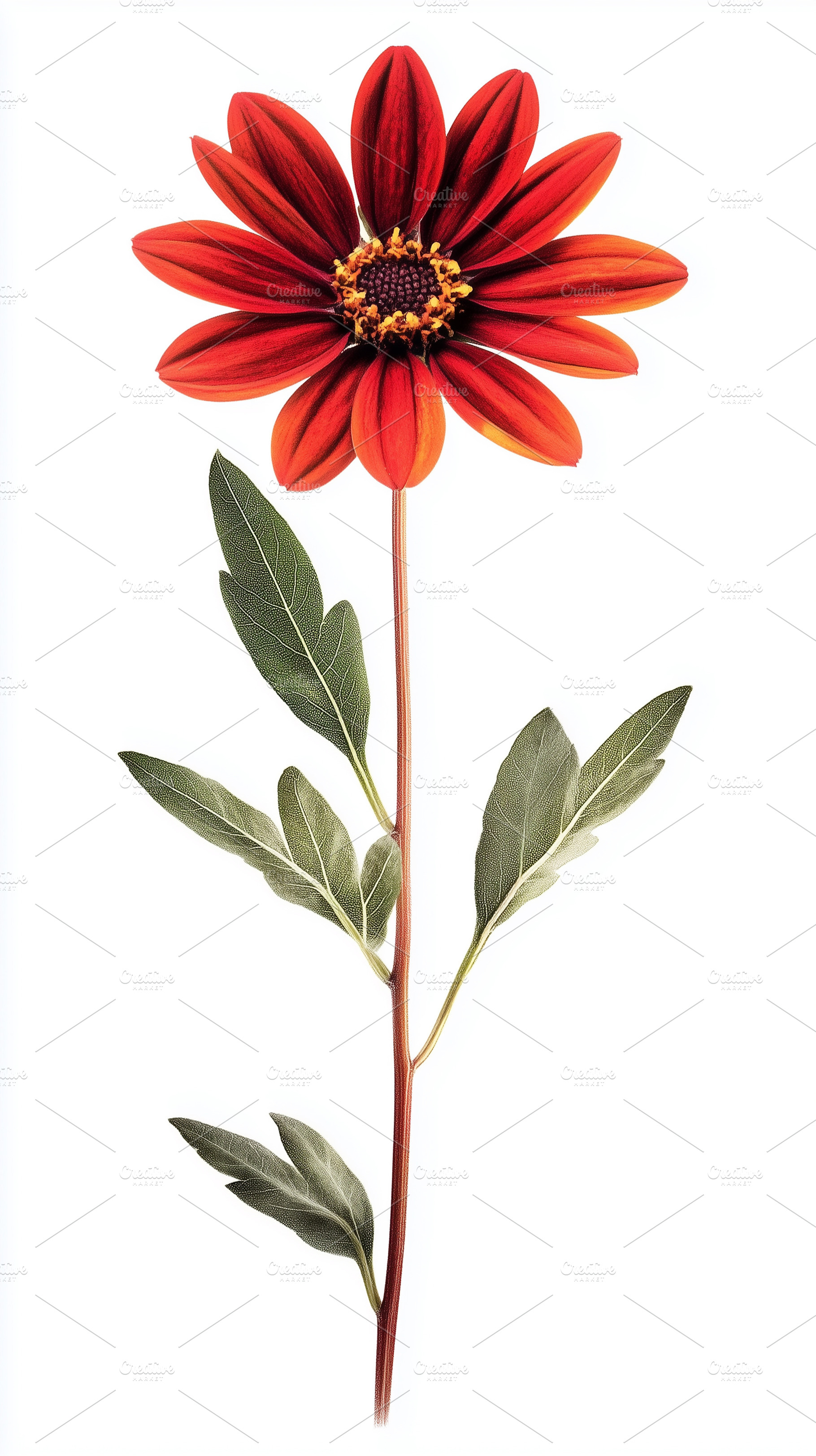 Striking red flower with vibrant, a Nature Photo by MistyDay