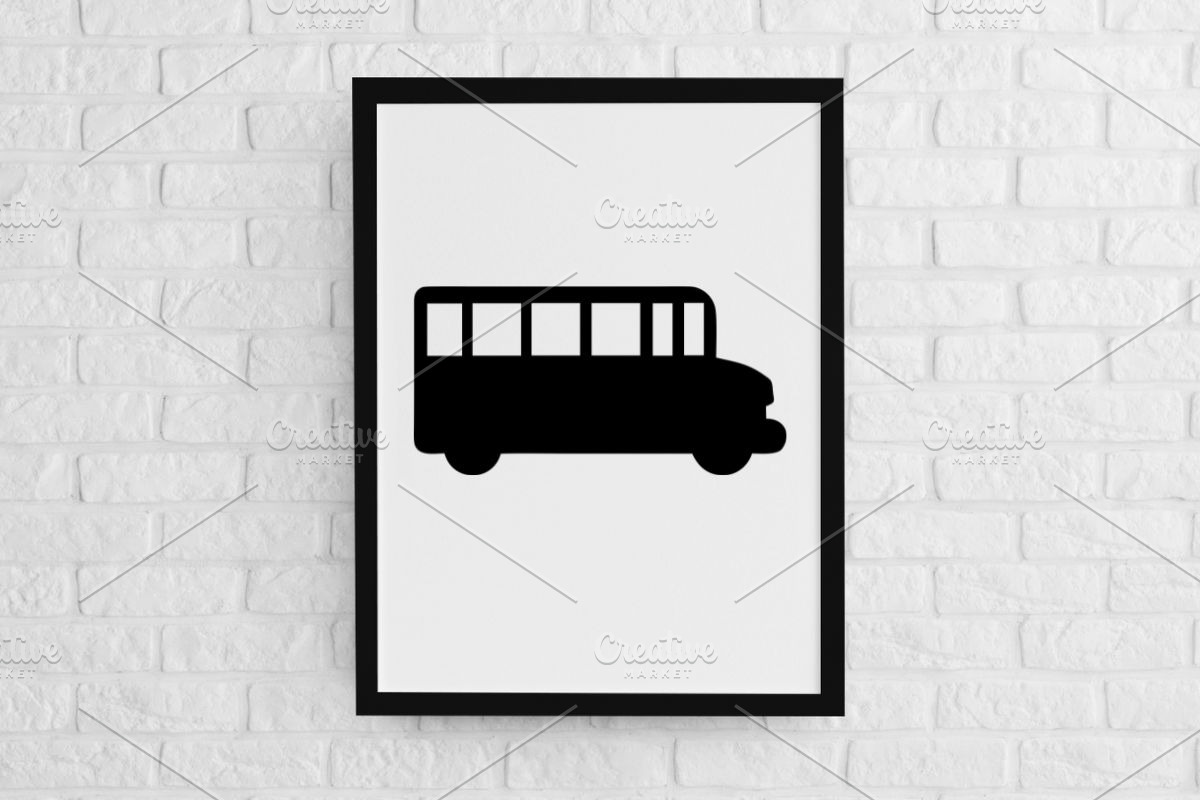 School Buses Silhouette SVG, a Technology Illustration by newminddesign (Photo 2 of 3)