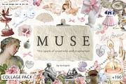 MUSE: Dreamy Collage Pack 190+, an Object Graphic by lerinartstudio (Thumbnail 1 of 8)